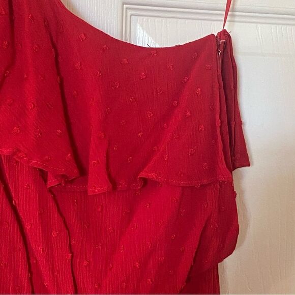 WAYF Red Ruffle Dress - Picture 8 of 14